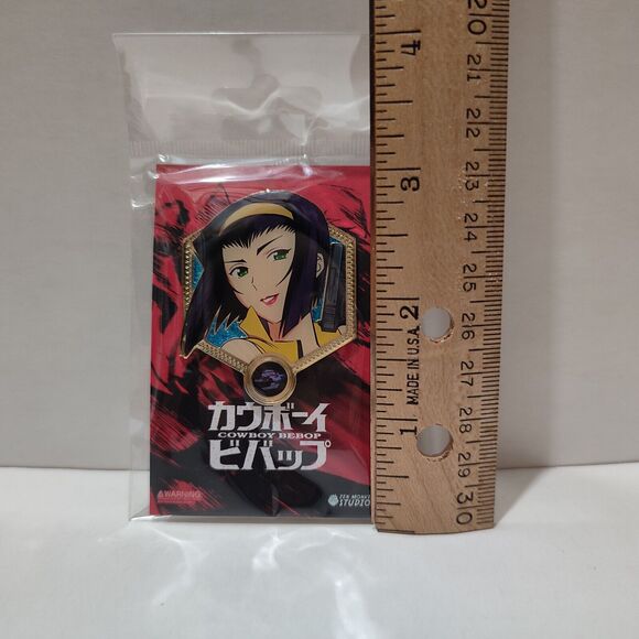 Cowboy Bebop Faye Valentine Golden Series Enamel Pin Official Full Color Badge - Picture 2 of 2